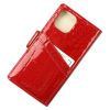  Dámsky kožený držiak na mobil MiaMore L1781 červený 16 x 9 x 2 cm pre IPHONE 12