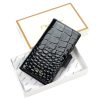  Dámsky kožený držiak na mobil MiaMore L1781 čierny 16 x 8,5 x 2 cm pre IPHONE 12 PRO
