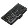  Dámsky kožený držiak na mobil MiaMore L1781 čierny 16 x 8,5 x 2 cm pre IPHONE 12 PRO