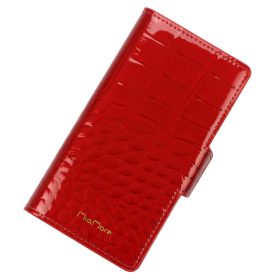    Dámsky kožený držiak na mobil MiaMore L1781 červený 16 x 8,5 x 2 cm pre IPHONE 12 PRO