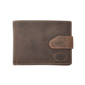    Pánska hnedá kožená peňaženka Giorgio Carelli 12 x 9 cm