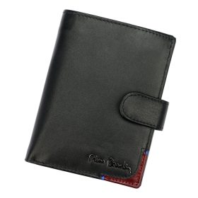    Pierre Cardin TILAK75 326A čierno-červená pánska kožená peňaženka 10 x 13 cm