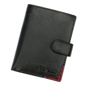    Pierre Cardin TILAK75 326A čierno-červená pánska kožená peňaženka 10 x 13 cm