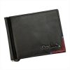  Pierre Cardin TILAK75 8858A čierno-červená pánska peňaženka z hovädzej kože 11,5 x 9 x 2 cm