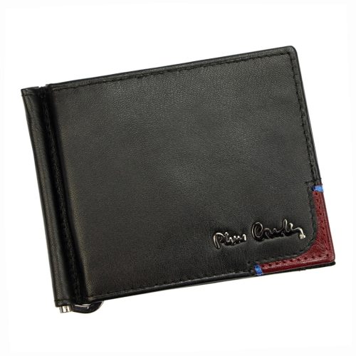  Pierre Cardin TILAK75 8858A čierno-červená pánska peňaženka z hovädzej kože 11,5 x 9 x 2 cm
