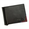  Pierre Cardin TILAK75 8858A čierno-červená pánska peňaženka z hovädzej kože 11,5 x 9 x 2 cm