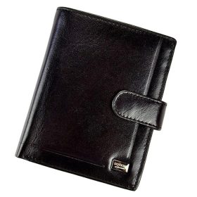    Rovicky PC-105L-BAR RFID čierna pánska kožená peňaženka 10 x 13 cm