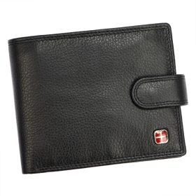    Albatross SN MW04 Z RFID čierna pánska peňaženka z hovädzej kože 13,5 x 10,5 x 3 cm