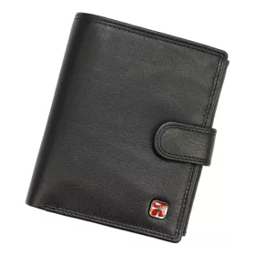    Albatross SN MW02 Z RFID čierna pánska peňaženka z hovädzej kože 10,5 x 12,5 x 3 cm