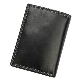    Gian Marco Venturi GMV985-U9 čierna pánska kožená peňaženka 9 x 12,8 x 3 cm