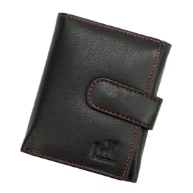   Money Kepper CC 6004 čierno-červená pánska kožená peňaženka 9 x 10,5 x 3 cm