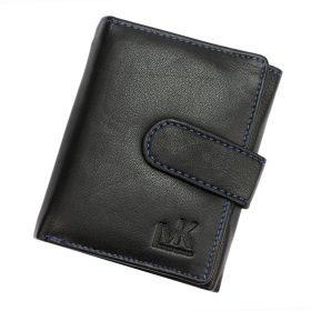    Money Kepper CC 6004 čierno-modrá pánska kožená peňaženka 9 x 10,5 x 3 cm