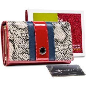    Dámska kožená peňaženka Peterson PTN ST-466 s farebným vzorom hadej kože 15,5 x 9 x 3 cm