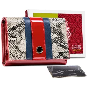    Peterson PTN ST-445 SNAKE červená dámska kožená peňaženka 14 x 11,5 x 3,5 cm