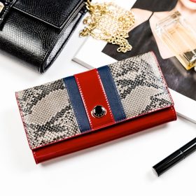    Peterson PTN ST-467 SNAKE červená dámska kožená peňaženka 18,5 x 9,5 x 3 cm