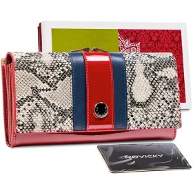   Peterson PTN ST-721 SNAKE červená dámska kožená peňaženka 19 x 10 x 3 cm