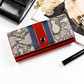   Peterson PTN ST-721 SNAKE červená dámska kožená peňaženka 19 x 10 x 3 cm