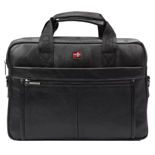  Nordee S137 čierna pánska kožená aktovka 38 x 27 x 10 cm