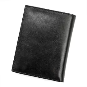    Pierre Andreus PW-003-BTU čierna pánska kožená peňaženka 10 x 13 x 2,8 cm