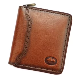    EL FORREST 991-29 RFID hnedá pánska kožená peňaženka 10 x 11 x 2 cm