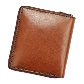    EL FORREST 991-29 RFID hnedá pánska kožená peňaženka 10 x 11 x 2 cm