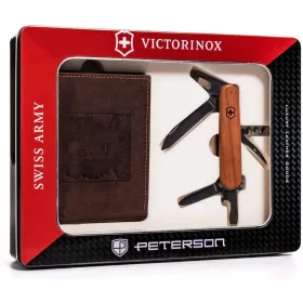    Peterson PTN ZM33 hnedá pánska kožená darčeková súprava