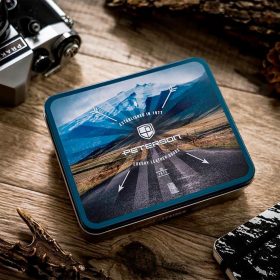  Pánska kožená peňaženka Peterson PTN N4L-VT čierna