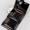  Pánska kožená peňaženka Peterson PTN N575L-VT čierna 10 x 13 x 3 cm