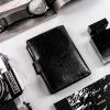  Pánska kožená peňaženka Peterson PTN N575L-VT čierna 10 x 13 x 3 cm