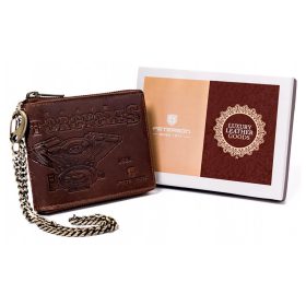    Peterson PTN N992C-09-HWM hnedá pánska kožená peňaženka 12,5 x 10 x 2 cm