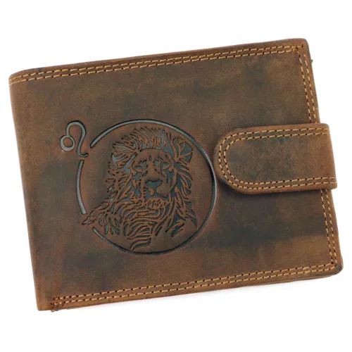  Pánska kožená peňaženka Wild L895-007 hnedej farby 12,8 x 9,5 x 2,8 cm