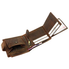    Pánska kožená peňaženka Wild L895-007 hnedej farby 12,8 x 9,5 x 2,8 cm