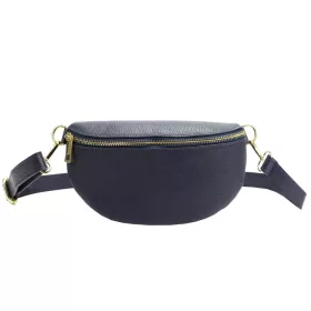    Patrizia 417-003 GOLD tmavomodrá dámska kožená kabelka na opasok, crossbody 25 x 15 x 6 cm