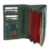  Dámska peňaženka VerMari VER LW-04 z hovädzej kože v zelenej farbe 18,5 x 10 x 3 cm