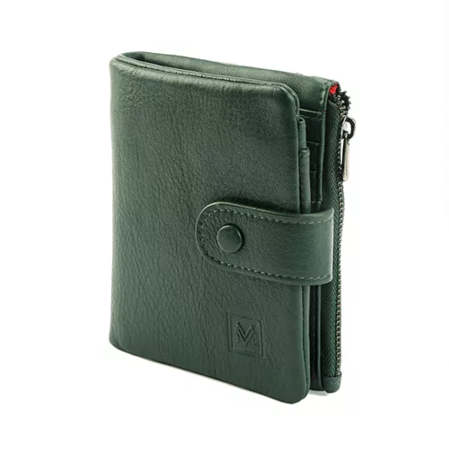  Dámska peňaženka VerMari VER LW-07 z hovädzej kože v zelenej farbe 10 x 12 x 3 cm