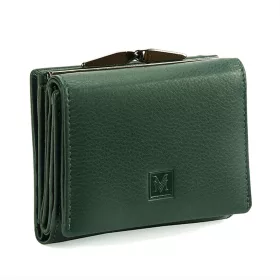   Dámska peňaženka VerMari VER LW-08 z hovädzej kože v zelenej farbe 11 x 9,5 x 3 cm