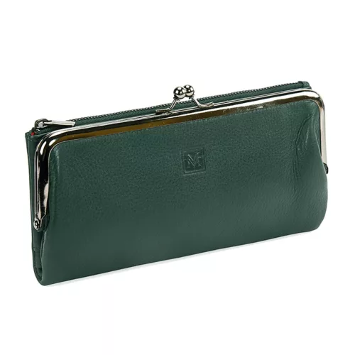  Dámska peňaženka VerMari VER LW-09 z hovädzej kože v zelenej farbe 20 x 11 x 3,5 cm