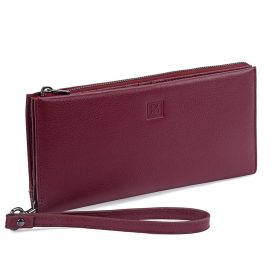   VerMari VER LW-03 bordová dámska kožená peňaženka 20.5 x 10.5 x 3 cm  