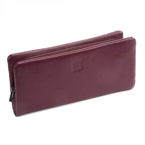  Dámska peňaženka VerMari VER LW-05 z hovädzej kože v bordovej farbe 19,5 x 9,5 x 3 cm