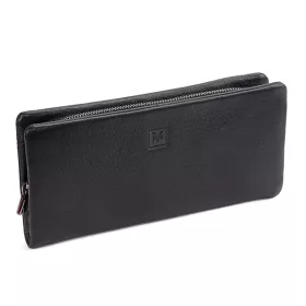    Dámska peňaženka VerMari VER LW-05 z hovädzej kože v čiernej farbe 19,5 x 9,5 x 3 cm