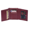  Dámska peňaženka VerMari VER LW-08 z hovädzej kože v bordovej farbe 11 x 9,5 x 3 cm