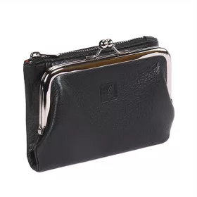    Dámska peňaženka VerMari VER LW-10 z čiernej hovädzej kože 13 x 10 x 3,5 cm