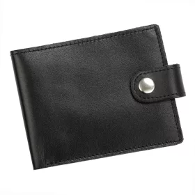   Gregorio Pulares D6 čierna pánska kožená peňaženka 12,5 x 9,5 x 2 cm