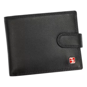    Albatross SN MW2215 Z RFID čierna pánska peňaženka z hovädzej kože 13 x 10 x 3 cm