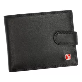    Albatross SN MW2215 Z RFID čierna pánska peňaženka z hovädzej kože 13 x 10 x 3 cm