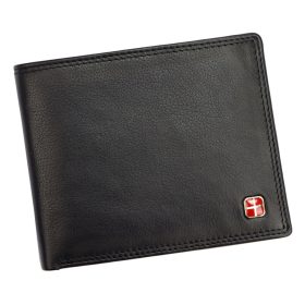    Albatross SN 2213 RFID čierna pánska kožená peňaženka 13 x 10,5 x 3 cm