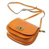  Dámska kožená crossbody kabelka Gregorio 117 okrovej farby 20 x 16 x 6,5 cm