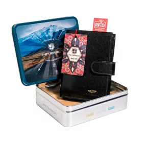    Pánska kožená peňaženka Peterson PTN 348ZA čierna 10 x 13 x 2 cm