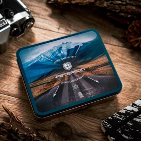    Pánska kožená peňaženka Peterson PTN 348ZA čierna 10 x 13 x 2 cm