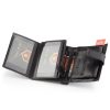 Peterson PTN 348Z 2-1-1 fekete férfi bőr pénztárca 9.5 x 12.5 x 2.5 cm